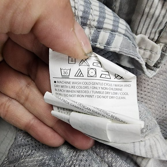 Old Navy Shorts Mens 31 Myles Mason Gray Plaid Stretch Mid Rise Cargo - Picture 12 of 14